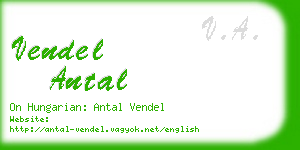 vendel antal business card